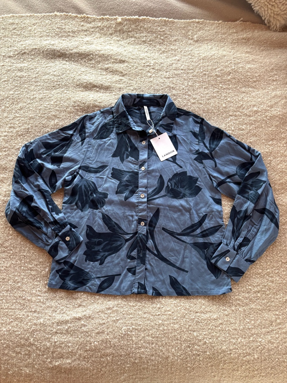 NWT Cotton Floral Button Down
